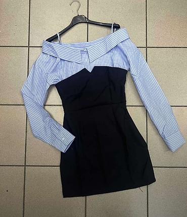 Haljine: 🔥Mini haljina sa efektom “dve u jednoj” – spoj košulje i — 9