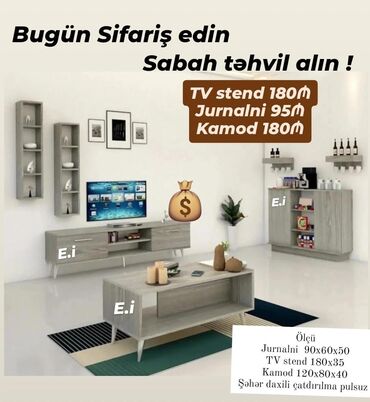qonaq mebelləri: Новый, Комод, Журнальный стол, ТВ стенд