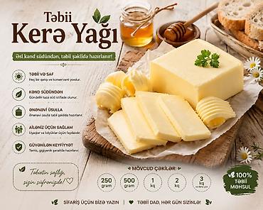 Təbii Kərə Yağı — əsl kənd südündən, ənənəvi üsulla hazırlanır - lalafo.az -da Təbii Kərə Yağı — əsl kənd südündən, ənənəvi üsulla hazırlanır -