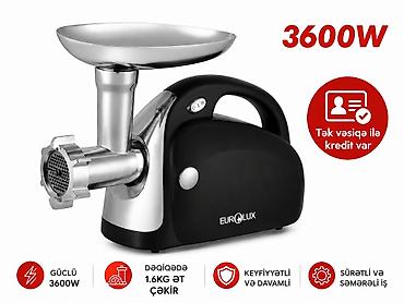 Ət çəkən maşınlar: Ət çəkən maşın Eurolux, 3600 Vt, Revers ilə, Yeni — 1