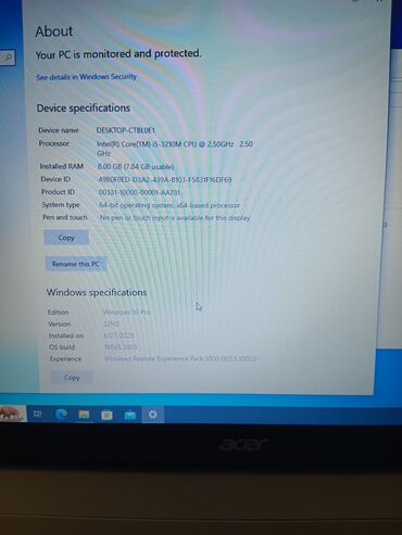 Acer: Intel Core i5 — 10