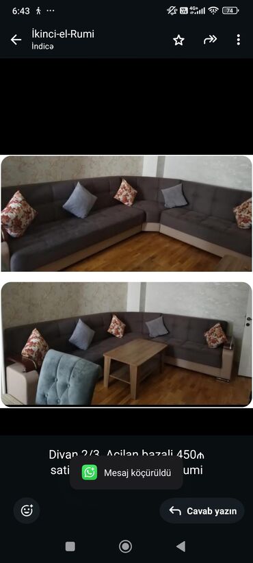 Otaq bitkiləri: Künc divan, İşlənmiş, Açılan, Bazalı, Çatdırılma yoxdur