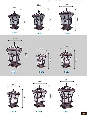 уличные плафоны освещения: Садово-парковые столбовые светильники BAIFU LIGHTING Назначение: - — 4