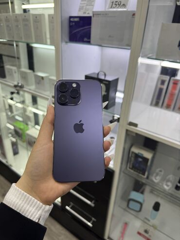 Apple iPhone: IPhone 14 Pro Max, 256 GB, Deep Purple, Barmaq izi, Face ID