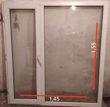 Окна: Пластиковое окно, цвет - Белый, Б/у, 155 *145, Платная доставка