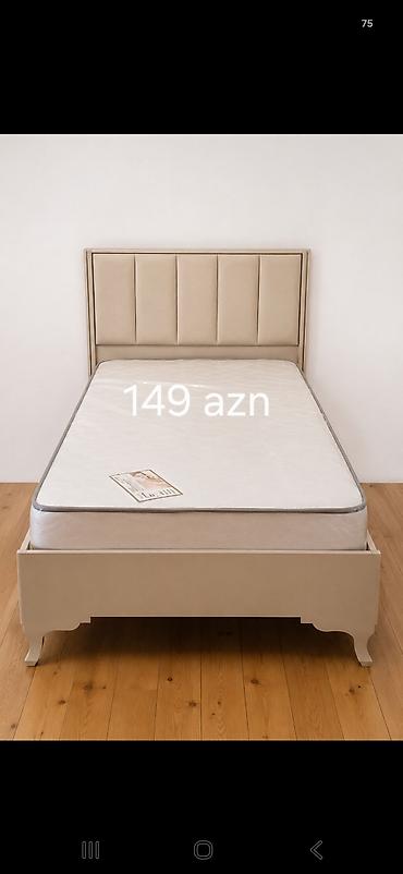 матрас двуспальный: Ortopedik döşək – 149 AZN - Rəng: Açıq krem/ağ üstlük, boz kənar — 1