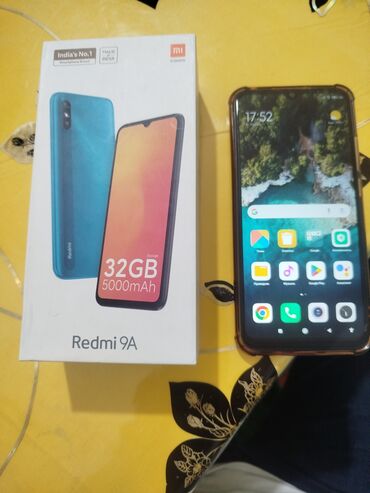 redmi 9 а: Redmi, Redmi 9A, Колдонулган, 32 ГБ, түсү - Кара, 2 SIM