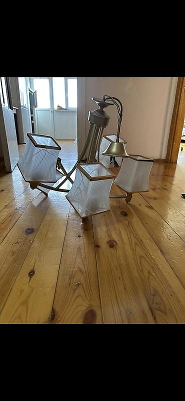 İşıqlandırma: Çılçıraq, 5 lampa, Metal — 2