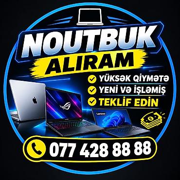 komputer notebook: YÜKSƏK QİYMƏTƏ YENİ VƏ İŞLƏMİŞ ALIŞI NOUTBUK, PS5, MACBOOK ALIRAM — 1