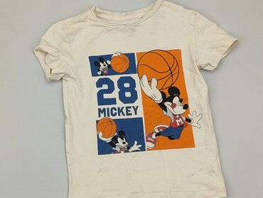 beżowa koszulka: Футболка, Disney, 4-5 р., 104-110 см, стан - Хороший