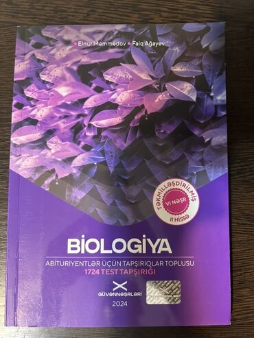 Testlər: Biologiya – Abituriyentlər üçün tapşırıqlar toplusu (VI nəşr, II lalafo.az -da Testlər: Biologiya – Abituriyentlər üçün tapşırıqlar toplusu (VI nəşr, II