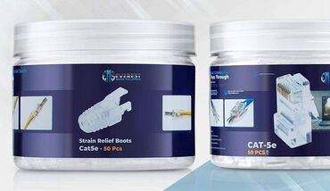 Modemlər və şəbəkə avadanlıqları: Pass Through CAT5e RJ45 connector / Şəbəkə konnektorları 50 ədəd ✅ — 9
