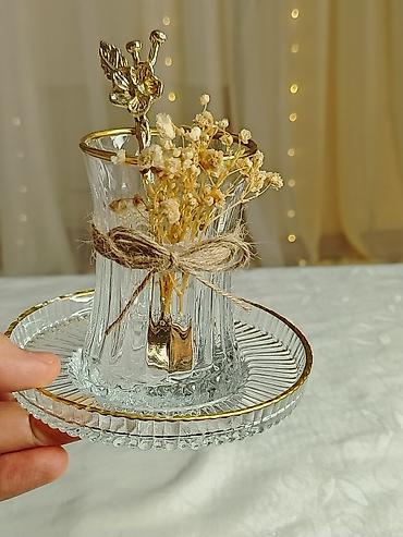 termos çaydan: Çay dəsti, rəng - Çəhrayı, Şüşə, 1 nəfərlik — 4
