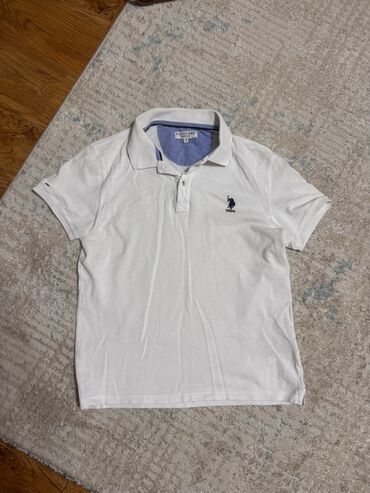 белые мужские футболки поло: Мужская футболка, S (EU 36), L (EU 40), Us Polo Assn, Новый, цвет - Белый, Платная доставка