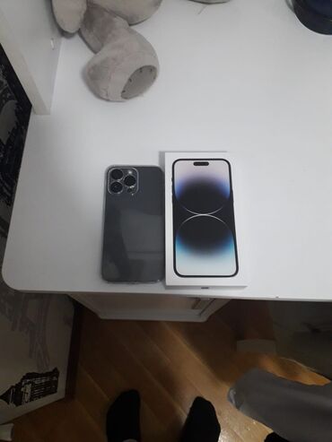 Apple iPhone: IPhone 14 Pro Max, 256 GB, Qara, Barmaq izi, Simsiz şarj, Face ID