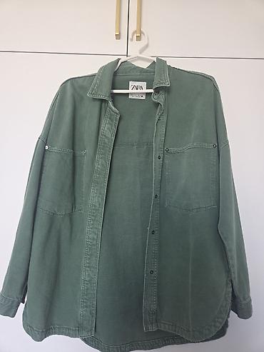 футбольные одежды: Мужская рубашка, M, Zara, Б/у, цвет - Зеленый, Бесплатная доставка — 1