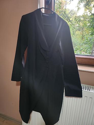 haljine za mlade devojke: Elegantna crna ženska haljina-sako - Model: haljina inspirsana — 3