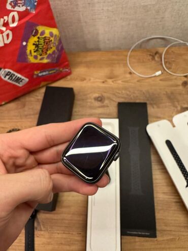 w26 smart watch qiymeti: İşlənmiş, Smart saat, Apple, Аnti-lost, rəng - Qara