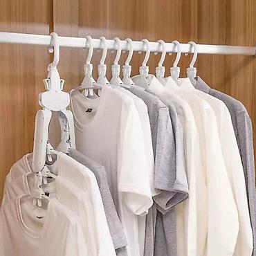 Asılqanlar: Plastik paltar askıları. Kreativ dizaynlı 8 i 1 də. Rahat qatlana — 1