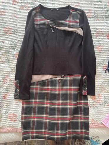 одежда платья: Күнүмдүк көйнөк, Күз-жаз, Трикотаж, M (EU 38)