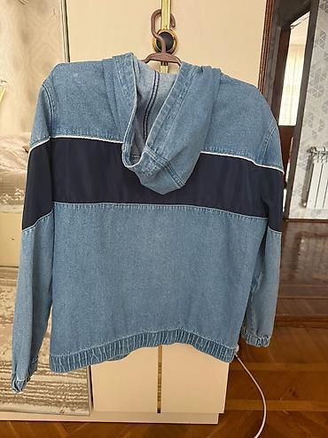 aspaz geyimi: Denim kapüşonlu yüngül gödəkcə - Material: açıq mavi denim (cins) — 2