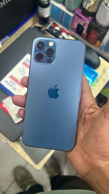 Apple iPhone: IPhone 12 Pro, 128 GB, Pacific Blue, Barmaq izi, Simsiz şarj, Face ID