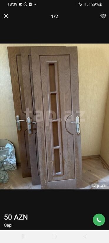 Otaq qapıları: . 2 ədəd 2x0.6 qapı