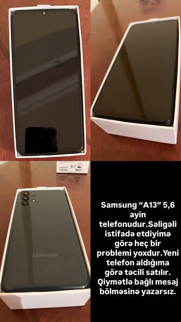 Samsung: Samsung Galaxy A13, 32 GB, rəng - Göy, Sensor, Barmaq izi, İki sim kartlı