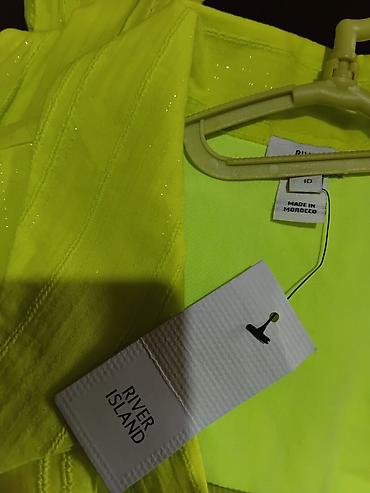 Haljine: Neon zeleno haljina-košulja sa resamam m do l - Model: midi — 9