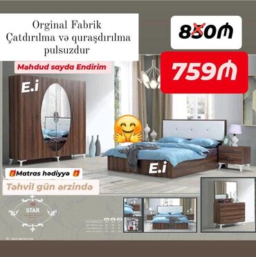 Divan və kreslo dəstləri: Yataq desti yeni