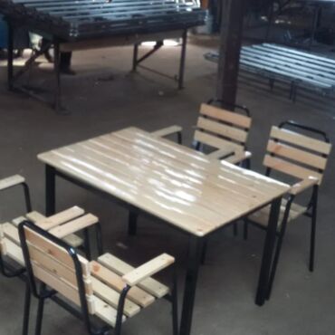 Bağ, çöl masa və oturacaq dəstləri: Bag heyet stol stlu cixdi satiwa toz boya ile kiraskalanir 4 neferik — 22