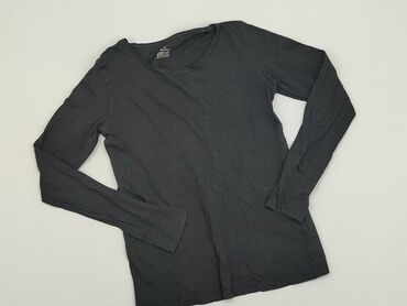 czarna bluzka z bufkami: Bluzka, H&M, 12 lat, 146-152 cm, stan - Dobry