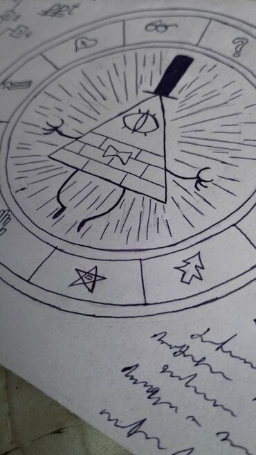 evde qal sekili: Gravity Falls sevənlər üçün.
Bill Cipher zodiak
Öz əl işimdir