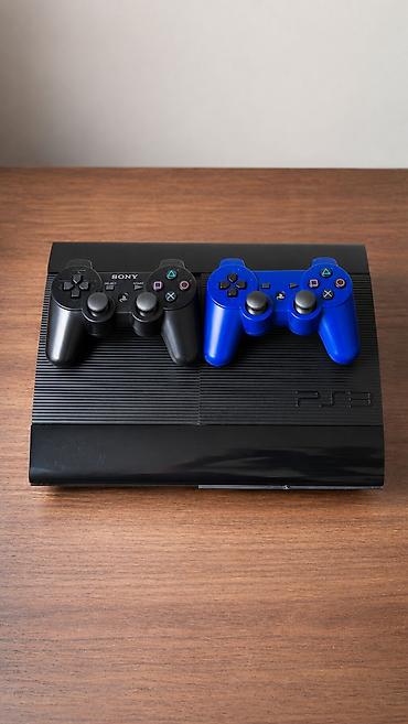 Video oyunlar və konsollar: Sony PlayStation 3 (PS3) Slim konsolu – 2 ədəd DualShock 3 simsiz — 1