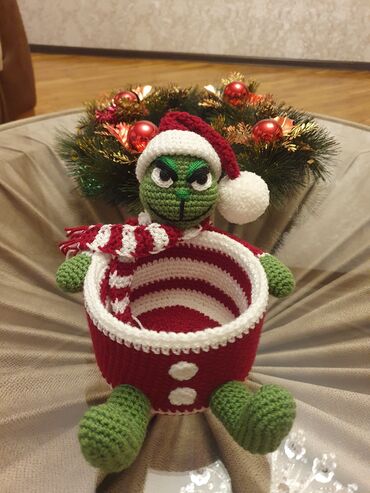 Qələm qabları: Əllə toxunmuş dekorativ qələm/qutucuq – maral fiqurlu Карандашница — 12