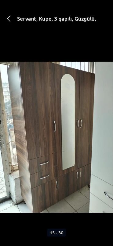 Dolablar: Yeni, Kupe, 3 qapılı Düz dolab, Dolab-asılqan, Azərbaycan — 13