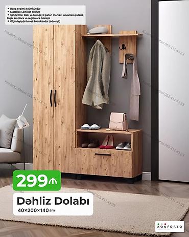 seyf skaf: Dəhliz Dolabı – 40×200×140 sm - Material: 18 mm laminat - Rəng — 1