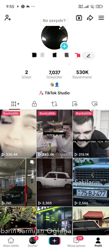 Salam. tiktok hesabı satılır. 35 AZN ciddi alici olsa endirim olacaq