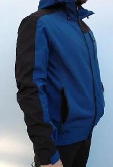 Jakne za prelazni period: Muška softshell jakna sa kapuljačom – plavo/crna - Materijal — 22