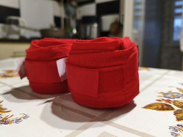 Бинттер, таңгычтар: Боксерские бинты Brand Brand Free— пара - Цвет: красный - Материал — 4