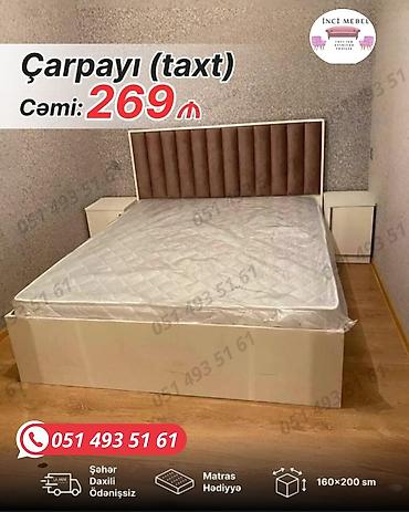 embawood dolab: Yeni, İkinəfərlik çarpayı, Bazasız, Matras ilə, Azərbaycan — 1
