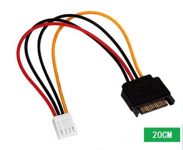 Батарейки: Кабель питания ITX 4pin - SATA male, цена за 1 шт