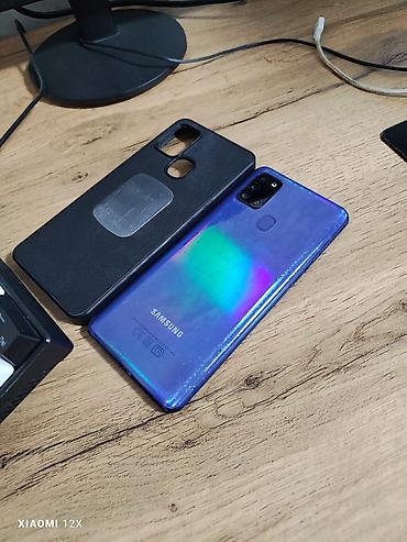 macbook pro 2022: Samsung Galaxy A21S, Б/у, 64 ГБ, цвет - Синий, 1 SIM, 2 SIM, eSIM — 5