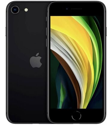 Apple iPhone: IPhone SE 2020, Б/у, 64 ГБ, Jet Black, Чехол, 82 %