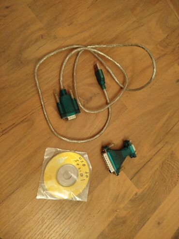 Кабели подключения: Адаптер usb на COM порт. Новый