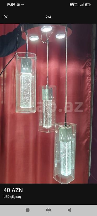 Led çilçıraqlar: Led Çılçıraq, 3 lampa, Metal — 1