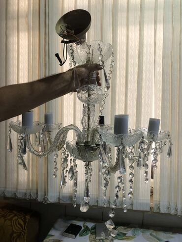 dekor lampa: Люстра, 6 ламп, Хрусталь