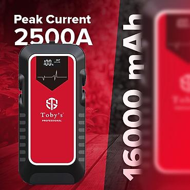 jump starter: Пусковое устройство ёмкостью 16000 мАч и мощностью 59,2 Вт с пиковым — 3