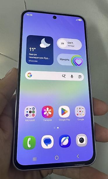 китайский самсунг: Samsung Galaxy A36, Б/у, 256 ГБ, цвет - Фиолетовый, 2 SIM — 3