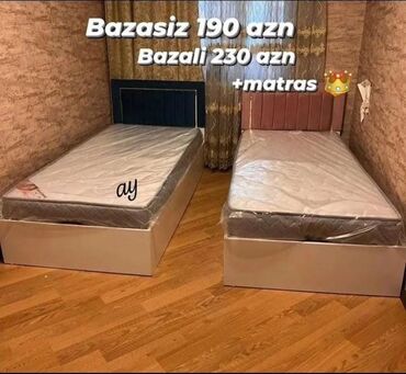 yataq otagi desti: Новый, Односпальная кровать, Без подьемного механизма, С матрасом, Без выдвижных ящиков, Азербайджан